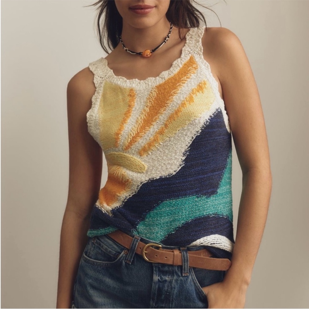 Pilcro Sunshine Sweater Knit Tank Top